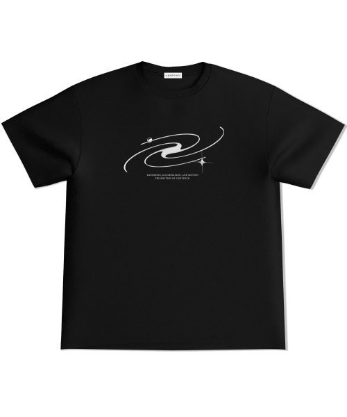 EYEUNDERSTAND(アイアンダスタンド)の「ユニバースギャラクシーハーフTシャツ(ブラック)(Tシャツ/カットソー・メンズ・その他・MEDIUM/LARGE)」の1枚目の写真
