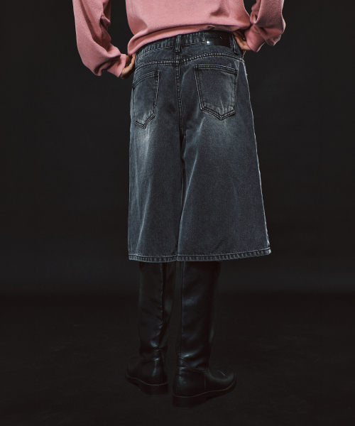 PLAC WOMEN（プレイス・ウィメン）の「ワイドバミューダデニムパンツグレー（デニムパンツ・レディース・グレー・SMALL/MEDIUM/LARGE）」の3枚目の写真