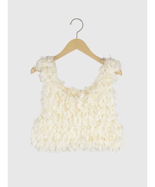 FIKA.(フィーカ)の「Tape yarn bustier(その他トップス・レディース・ブラウン/オフホワイト/ブラック・MEDIUM)」の1枚目の写真