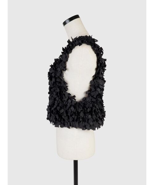 FIKA.(フィーカ)の「Tape yarn bustier(その他トップス・レディース・ブラウン/オフホワイト/ブラック・MEDIUM)」の5枚目の写真