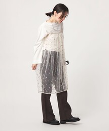 【WEB限定】＜at ease＞チュール シシュウ 2WAY スカート ワンピース