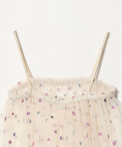 green label relaxing(グリーンレーベルリラクシング)の「【WEB限定】<at ease>チュール シシュウ 2WAY スカート ワンピース(ワンピース・レディース・オフホワイト/ブラック・FREE)」の9枚目の写真