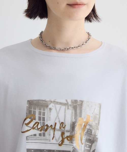 Paradise Picnic(パラダイスピクニック)の「SUGAR ROSE フォト箔プリントロングTシャツ(Tシャツ/カットソー・レディース・グレー・FREE)」の16枚目の写真