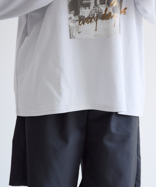 Paradise Picnic(パラダイスピクニック)の「SUGAR ROSE フォト箔プリントロングTシャツ(Tシャツ/カットソー・レディース・グレー・FREE)」の9枚目の写真