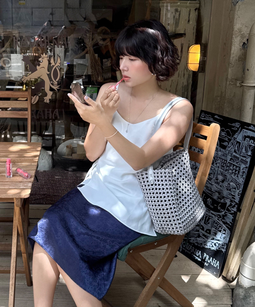 Carlyn（カーリン）の「ウィーブ H76149010（ショルダーバッグ・レディース・シルバー/ブラック・FREE）」の6枚目の写真
