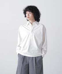 YLEVE / PIGMENT-DYED COTTON RUGBY SHIRT
