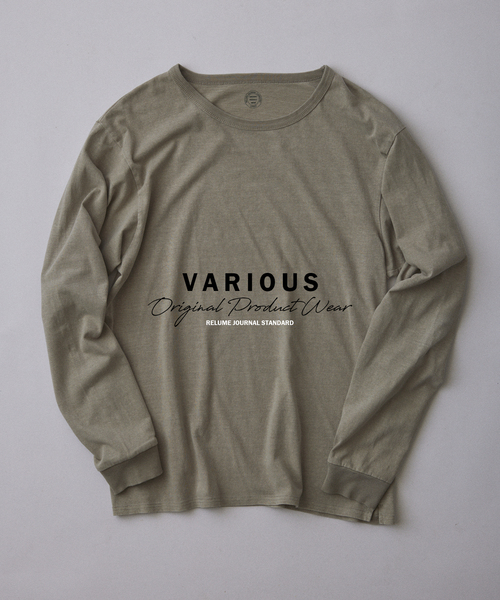 JOURNAL STANDARD relume(ジャーナルスタンダード レリューム)の「ヴァリアス ガーメントダイ ロンT(Tシャツ/カットソー・メンズ・バーガンディー/ブラック/ダークブルー/ホワイト系その他/オリーブ/グレー・MEDIUM/LARGE)」の3枚目の写真