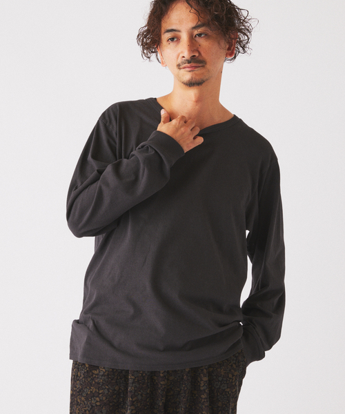 JOURNAL STANDARD relume(ジャーナルスタンダード レリューム)の「ヴァリアス ガーメントダイ ロンT(Tシャツ/カットソー・メンズ・バーガンディー/ブラック/ダークブルー/ホワイト系その他/オリーブ/グレー・MEDIUM/LARGE)」の8枚目の写真