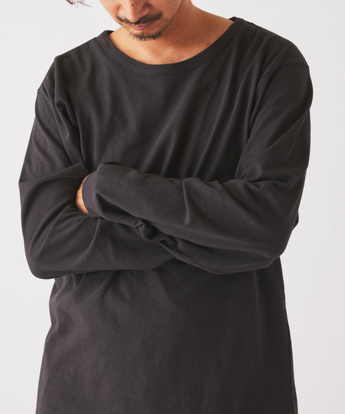 JOURNAL STANDARD relume(ジャーナルスタンダード レリューム)の「ヴァリアス ガーメントダイ ロンT(Tシャツ/カットソー・メンズ・バーガンディー/ブラック/ダークブルー/ホワイト系その他/オリーブ/グレー・MEDIUM/LARGE)」の9枚目の写真