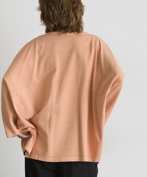 le colis(ルコリ)の「ロゴワイド 9分袖Tシャツ(Tシャツ/カットソー・レディース・オレンジ/グリーン/チャコールグレー/ベージュ・FREE)」の12枚目の写真