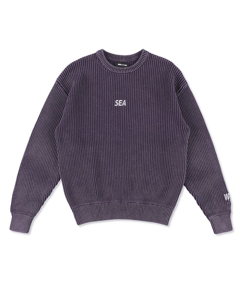 WIND AND SEA（ウィンダンシー）の「PIGMENT COTTON KNIT（ニット/セーター・メンズ・サックスブルー/パープル・X-LARGE）」の2枚目の写真