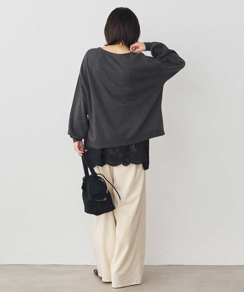 Gready Brilliant（グレディブリリアン）の「イージーセミワイド（その他パンツ・レディース・アイボリー/キャメル・38）」の8枚目の写真