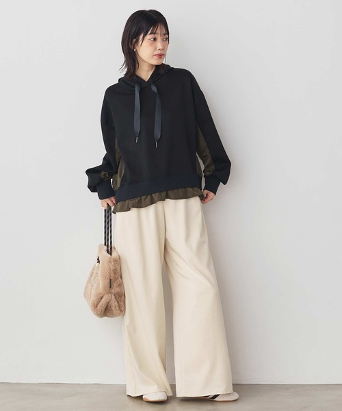 Gready Brilliant（グレディブリリアン）の「イージーセミワイド（その他パンツ・レディース・アイボリー/キャメル・38）」の13枚目の写真