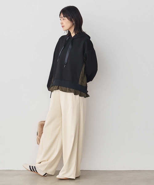 Gready Brilliant（グレディブリリアン）の「イージーセミワイド（その他パンツ・レディース・アイボリー/キャメル・38）」の14枚目の写真