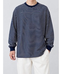 マルチボーダー ロングTシャツ 長袖カットソー OXA