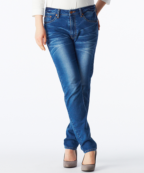 IEDIT（イディット）の「【股下丈が選べる】ブルーブラックプラネット本格仕様のカットソーライクデニムパンツ　　（デニムパンツ・レディース・ブルー/ライトブルー・4/5/13/2/3/6/7/1/10/8/12/9/11）」の12枚目の写真