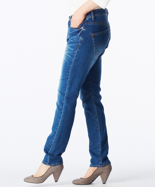 IEDIT（イディット）の「【股下丈が選べる】ブルーブラックプラネット本格仕様のカットソーライクデニムパンツ　　（デニムパンツ・レディース・ブルー/ライトブルー・4/5/13/2/3/6/7/1/10/8/12/9/11）」の13枚目の写真