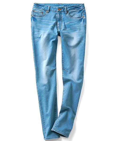 IEDIT（イディット）の「【股下丈が選べる】ブルーブラックプラネット本格仕様のカットソーライクデニムパンツ　　（デニムパンツ・レディース・ブルー/ライトブルー・4/5/13/2/3/6/7/1/10/8/12/9/11）」の9枚目の写真