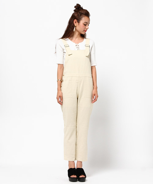 SLY（スライ）の「RELAX SUMMER サロペット（サロペット/オーバーオール・レディース・オフホワイト/ネイビー・2/0/1）」の11枚目の写真