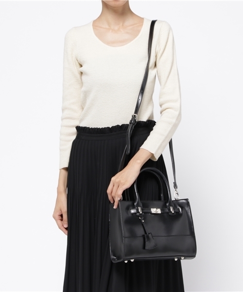 LOVELESS（ラブレス）の「【LOVELESS】WOMENS カラーブロックレザーバッグ（トートバッグ・レディース・ベージュ/ブラック/ネイビー・FREE）」の9枚目の写真