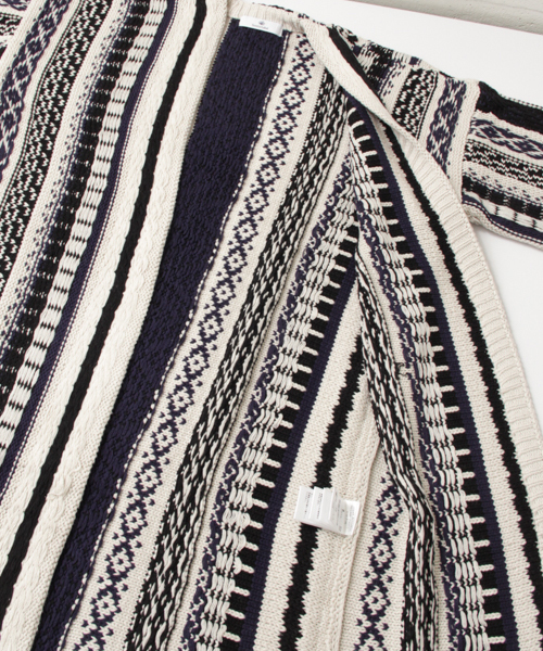 URBAN RESEARCH Sonny Label（アーバンリサーチサニーレーベル）の「Sonny Label ストライプニットガウン（その他アウター・レディース・オフホワイト/カーキ・FREE）」の17枚目の写真