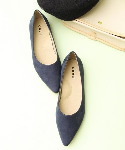 coen（コーエン）の「ポインテッドフラットパンプス（パンプス・レディース・ブラック/グレイッシュベージュ/ロイヤルブルー/ライトピンク・MEDIUM/LARGE/X-LARGE/SMALL）」の8枚目の写真