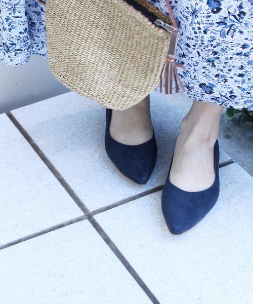 coen（コーエン）の「ポインテッドフラットパンプス（パンプス・レディース・ブラック/グレイッシュベージュ/ロイヤルブルー/ライトピンク・MEDIUM/LARGE/X-LARGE/SMALL）」の10枚目の写真