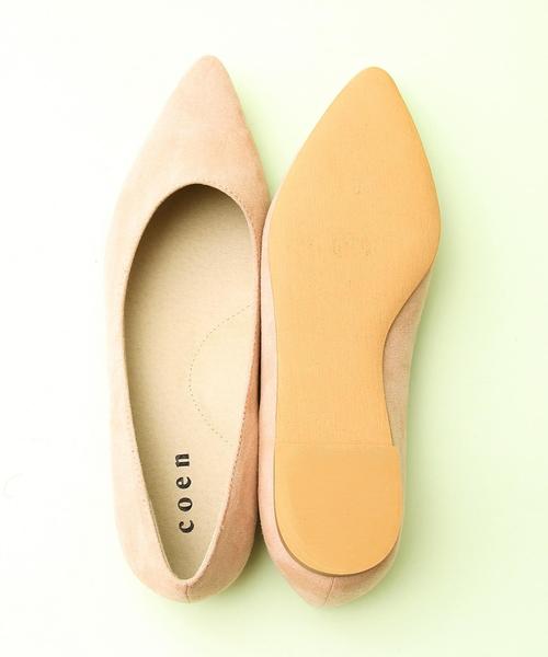coen（コーエン）の「ポインテッドフラットパンプス（パンプス・レディース・ブラック/グレイッシュベージュ/ロイヤルブルー/ライトピンク・MEDIUM/LARGE/X-LARGE/SMALL）」の6枚目の写真