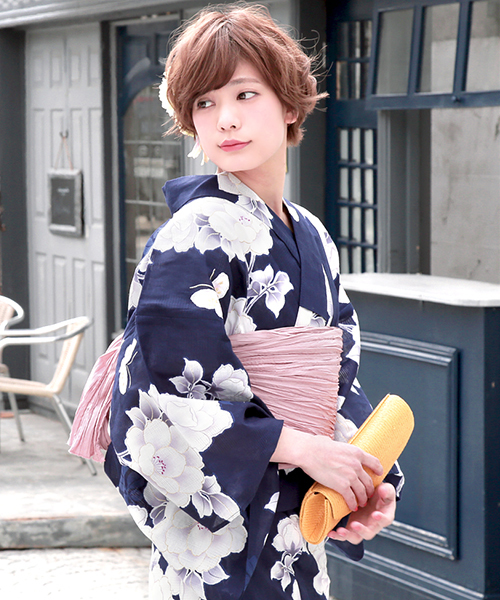 bonheur saisons(ボヌールセゾン)の「浴衣3点セット (浴衣+帯+下駄)「bonheur saisons/ボヌールセゾン」(浴衣・レディース・アイボリー/オフホワイト/ホワイト系その他/ブルー系その他/ホワイト×イエロー/ダークネイビー/ホワイト系その他2/ホワイト系その他3/ホワイト系その他5/ホワイト系その他7・FREE/フリー)」の9枚目の写真