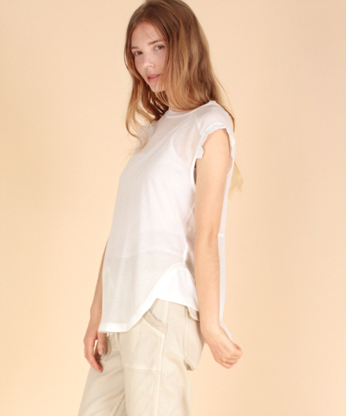 min@RNA（ミンアットアールエヌエー）の「M0390 デシンコンビジャージノースリ（タンクトップ・レディース・ネイビー/ブラック/ホワイト・MEDIUM）」の6枚目の写真