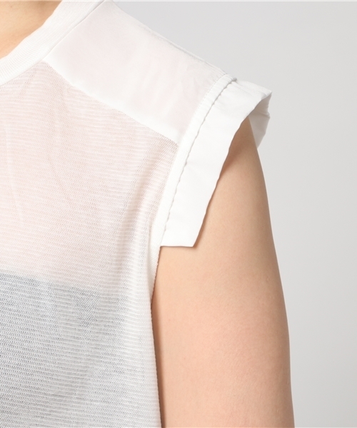 min@RNA（ミンアットアールエヌエー）の「M0390 デシンコンビジャージノースリ（タンクトップ・レディース・ネイビー/ブラック/ホワイト・MEDIUM）」の16枚目の写真