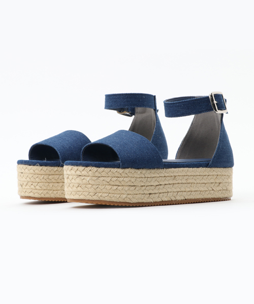 Re:EDIT（リエディ）の「[季節感溢れるジュートソールサンダル]アンクルストラップ厚底ジュートサンダルシューズ/サンダル/ウエッジサンダル[リエディ]（サンダル・レディース・レッド/ベージュ/イエロー/ライトブルー/ブラック・LARGE/MEDIUM/X-LARGE/SMALL）」の4枚目の写真