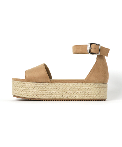 Re:EDIT（リエディ）の「[季節感溢れるジュートソールサンダル]アンクルストラップ厚底ジュートサンダルシューズ/サンダル/ウエッジサンダル[リエディ]（サンダル・レディース・レッド/ベージュ/イエロー/ライトブルー/ブラック・LARGE/MEDIUM/X-LARGE/SMALL）」の6枚目の写真