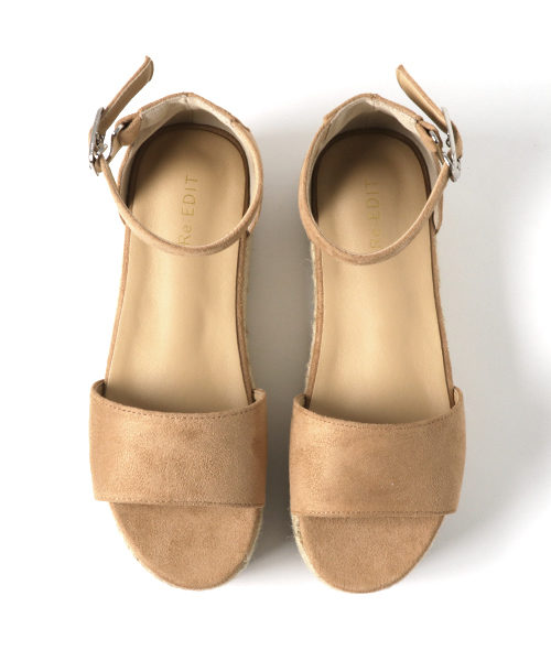 Re:EDIT（リエディ）の「[季節感溢れるジュートソールサンダル]アンクルストラップ厚底ジュートサンダルシューズ/サンダル/ウエッジサンダル[リエディ]（サンダル・レディース・レッド/ベージュ/イエロー/ライトブルー/ブラック・LARGE/MEDIUM/X-LARGE/SMALL）」の9枚目の写真