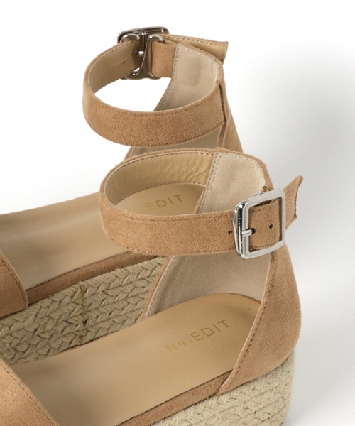 Re:EDIT（リエディ）の「[季節感溢れるジュートソールサンダル]アンクルストラップ厚底ジュートサンダルシューズ/サンダル/ウエッジサンダル[リエディ]（サンダル・レディース・レッド/ベージュ/イエロー/ライトブルー/ブラック・LARGE/MEDIUM/X-LARGE/SMALL）」の11枚目の写真