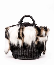 【LAUGOA】フェイクファー＆メイズトート　Reine/0173-30010   