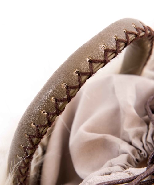 STUDIOUS（ステュディオス）の「【LAUGOA】フェイクファー＆メイズトート　Reine/0173-30010   （かごバッグ・レディース・ブラック/グレー/キャメル・FREE）」の6枚目の写真