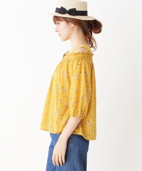 grove(グローブ)の「◆フラワーシャーリングブラウス&タンクSET(シャツ/ブラウス・レディース・ブルー/アイボリー/レッド/イエロー/グリーン・02/03)」の7枚目の写真