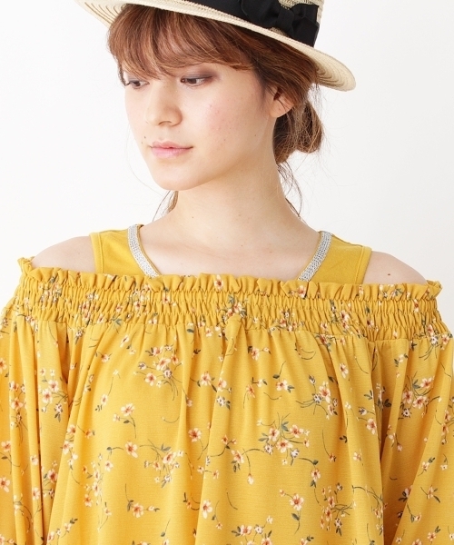 grove(グローブ)の「◆フラワーシャーリングブラウス&タンクSET(シャツ/ブラウス・レディース・ブルー/アイボリー/レッド/イエロー/グリーン・02/03)」の9枚目の写真