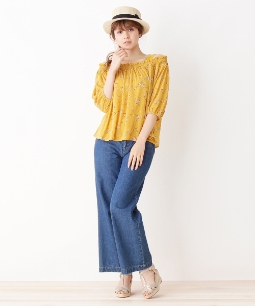grove(グローブ)の「◆フラワーシャーリングブラウス&タンクSET(シャツ/ブラウス・レディース・ブルー/アイボリー/レッド/イエロー/グリーン・02/03)」の13枚目の写真