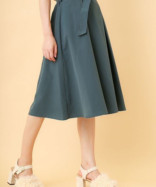 OLIVE des OLIVE（オリーブデオリーブ）の「アシメタックミディスカート◆（スカート・レディース・グリーン/キャメル/グレー/ピンク系その他・FREE）」の3枚目の写真