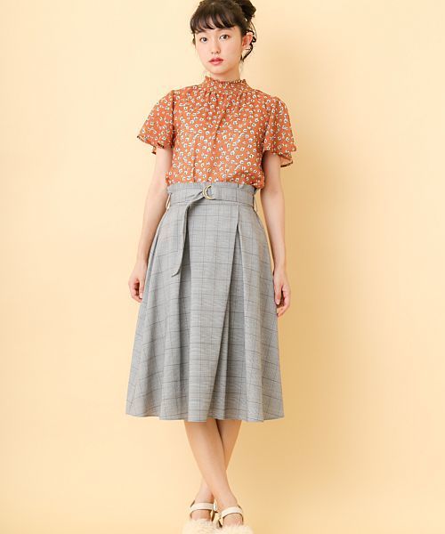 OLIVE des OLIVE（オリーブデオリーブ）の「アシメタックミディスカート◆（スカート・レディース・グリーン/キャメル/グレー/ピンク系その他・FREE）」の5枚目の写真