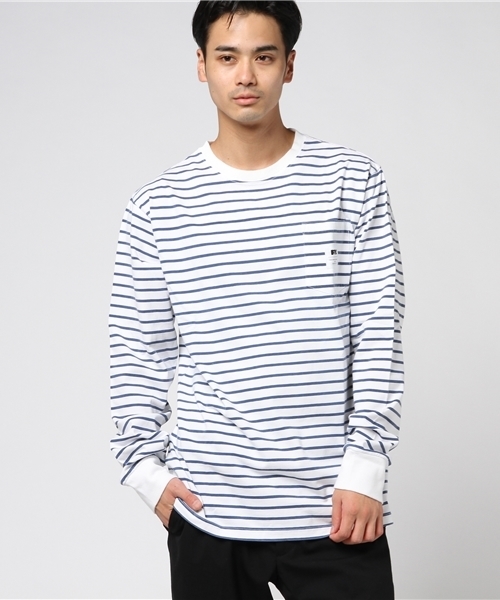 FTC（エフティーシー）の「STRIPED L/S TEE（Tシャツ/カットソー・メンズ・ホワイト/ピンク/グレー・MEDIUM/LARGE/X-LARGE/SMALL）」の2枚目の写真