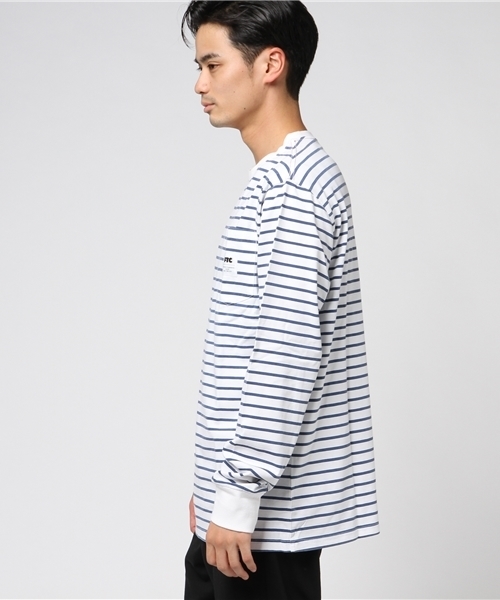 FTC（エフティーシー）の「STRIPED L/S TEE（Tシャツ/カットソー・メンズ・ホワイト/ピンク/グレー・MEDIUM/LARGE/X-LARGE/SMALL）」の7枚目の写真