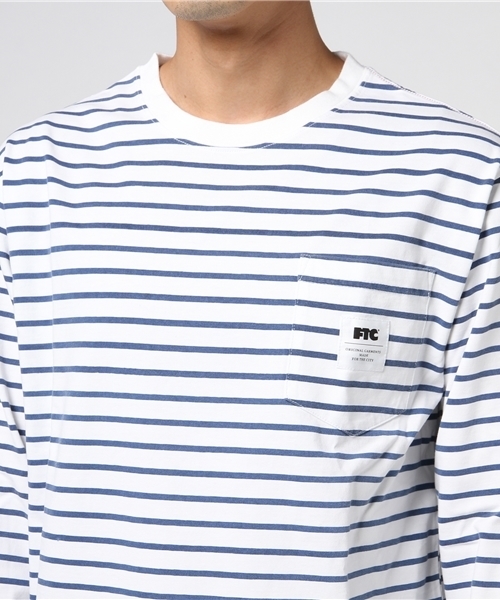 FTC（エフティーシー）の「STRIPED L/S TEE（Tシャツ/カットソー・メンズ・ホワイト/ピンク/グレー・MEDIUM/LARGE/X-LARGE/SMALL）」の5枚目の写真
