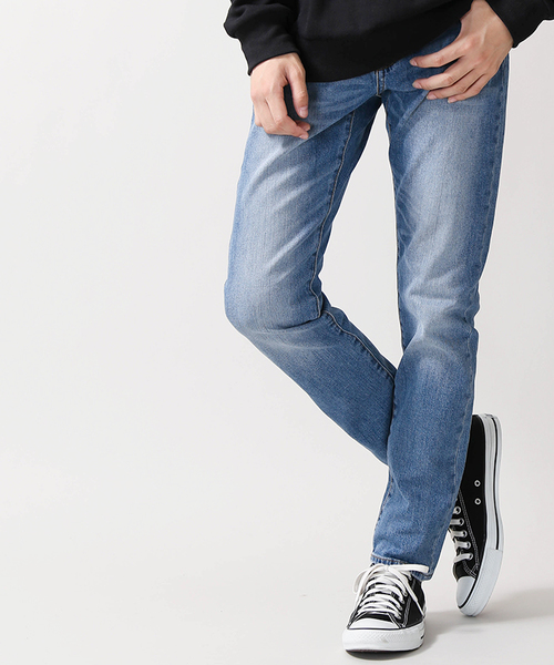 WEGO(ウィゴー)の「WEGO/ストレッチスキニーデニムパンツ(デニムパンツ・メンズ・ブラック/ダークインディゴブルー/ライトインディゴブルー・SMALL/MEDIUM/LARGE/X-LARGE)」の3枚目の写真