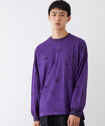 【Name.】EX.yukosaekiパターンルーズロングスリーブTシャツ