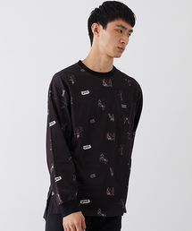 【Name.】EX.yukosaekiパターンルーズロングスリーブTシャツ