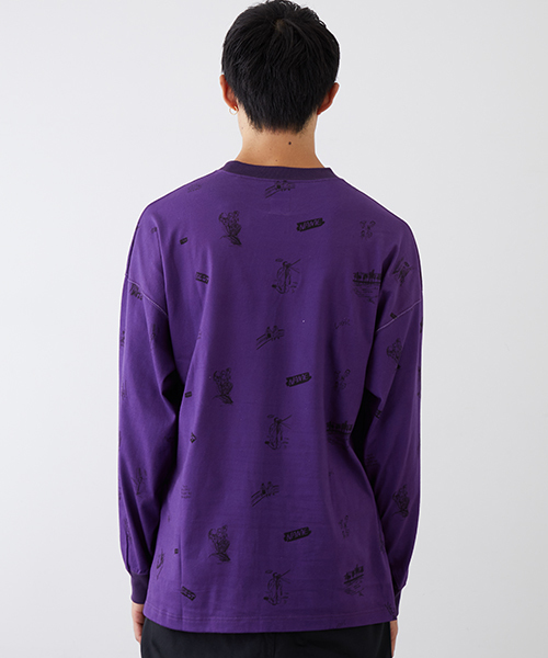 Name.（ネーム）の「【Name.】EX.yukosaekiパターンルーズロングスリーブTシャツ（Tシャツ/カットソー・メンズ・ブラック/パープル/ホワイト・0/1）」の6枚目の写真