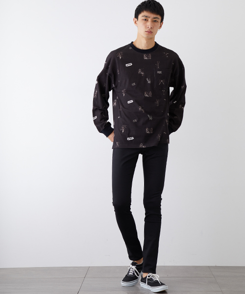 Name.（ネーム）の「【Name.】EX.yukosaekiパターンルーズロングスリーブTシャツ（Tシャツ/カットソー・メンズ・ブラック/パープル/ホワイト・0/1）」の12枚目の写真